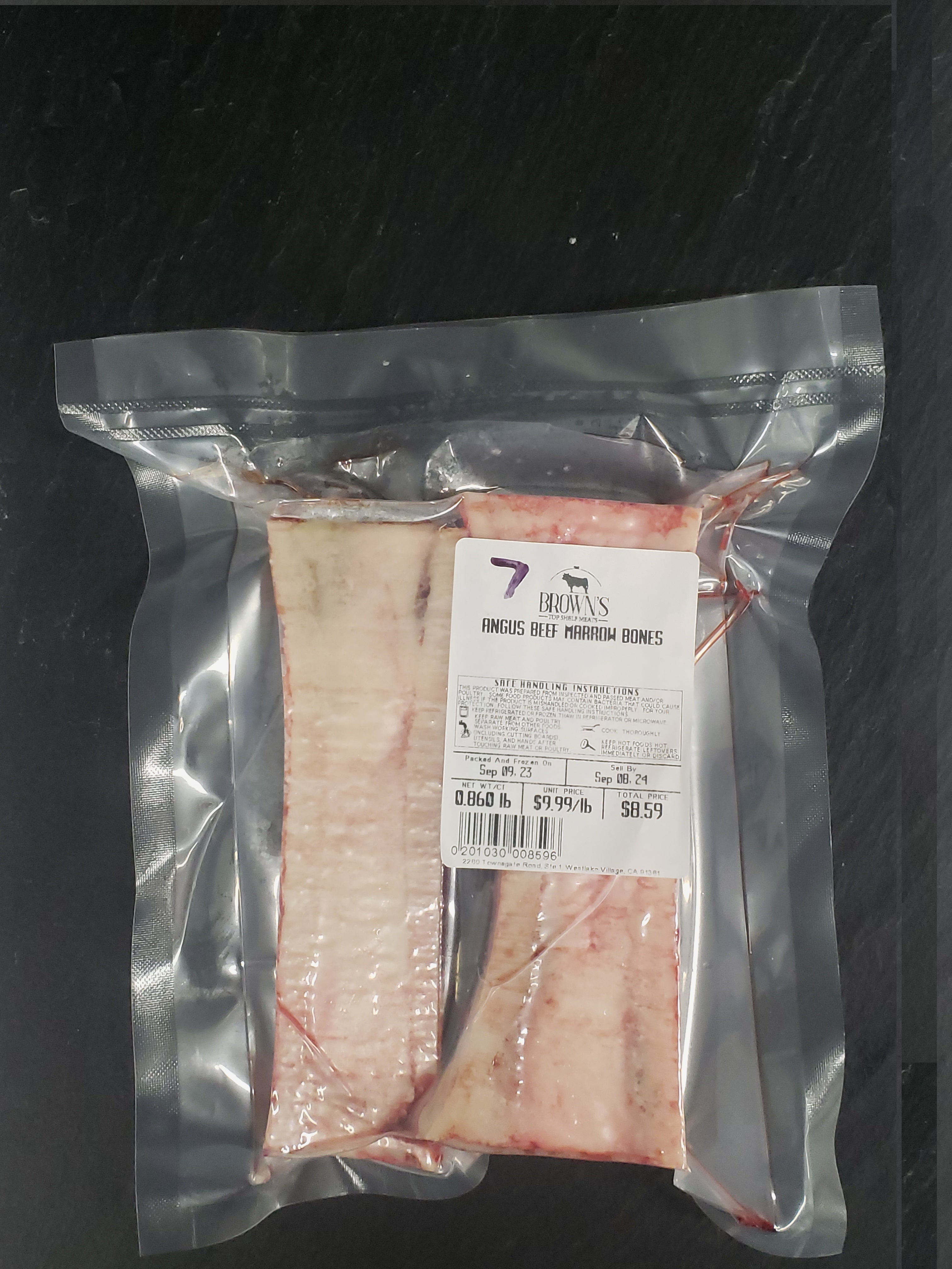 ANGUS BEEF MARROW BONES 7 Brown's Top Shelf Meats