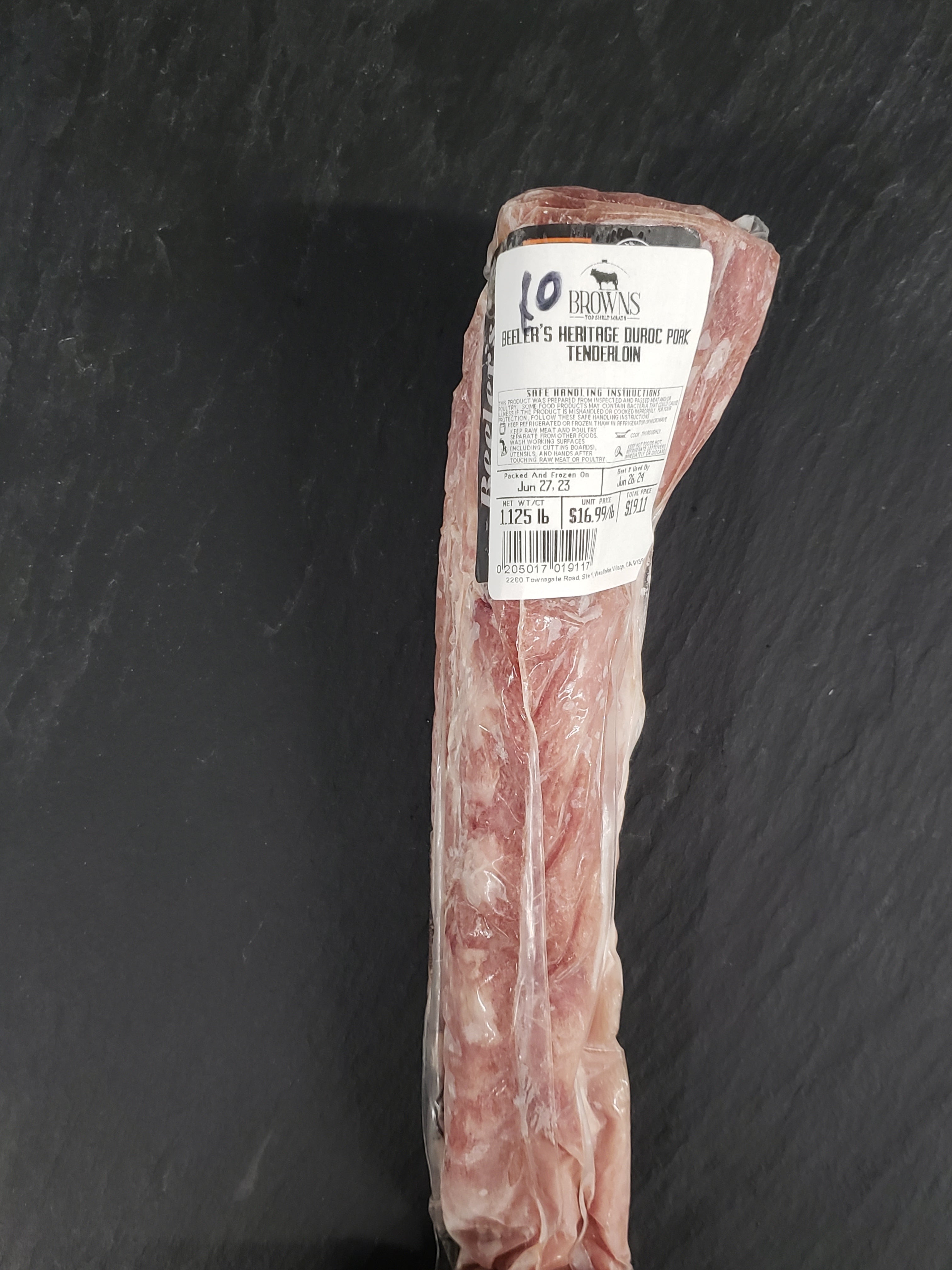 HERITAGE DUROC PORK TENDERLOIN 10 Brown's Top Shelf Meats