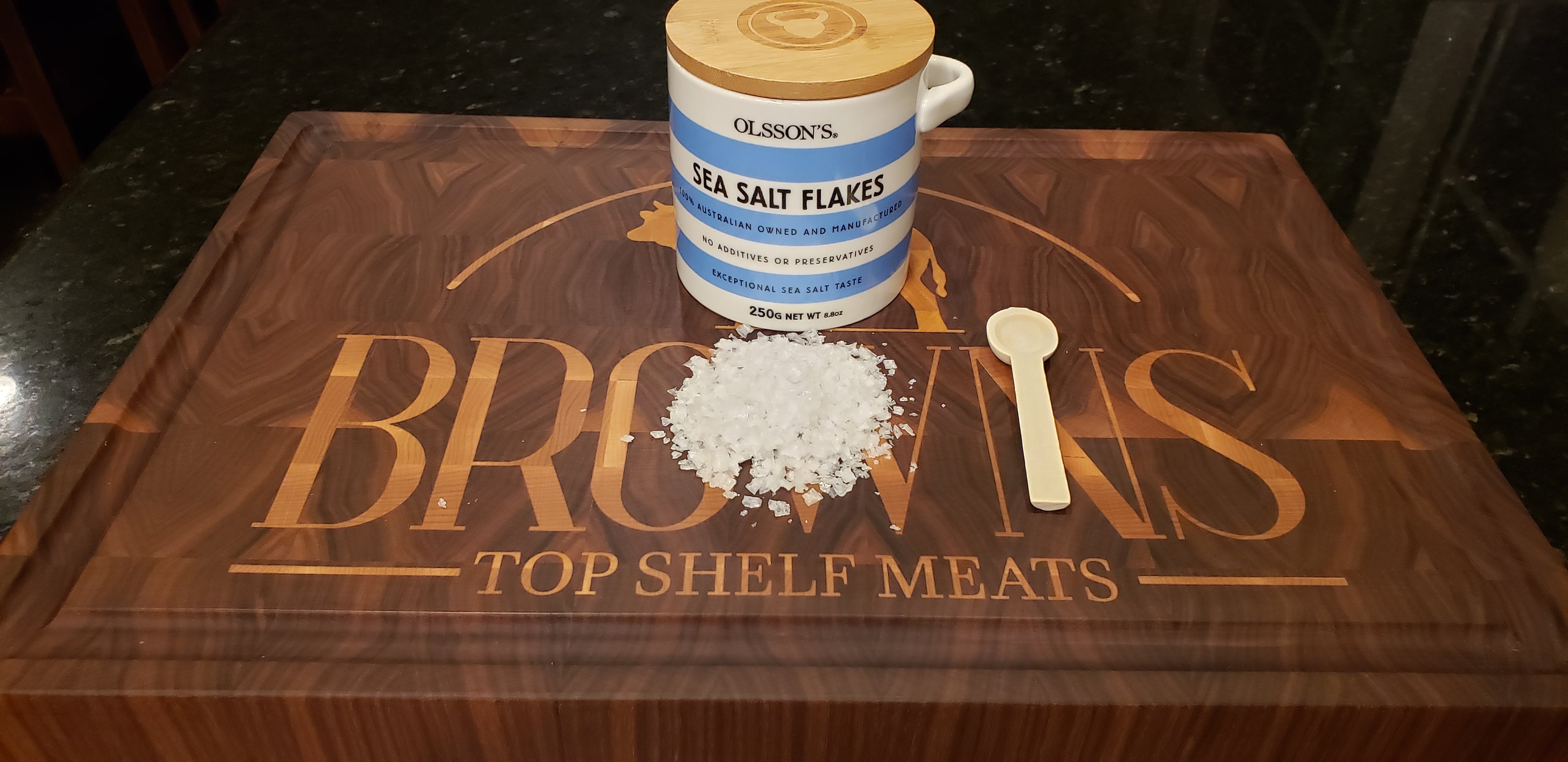 OLSSON'S SEA SALT FLAKES 250G JAR Brown's Top Shelf Meats