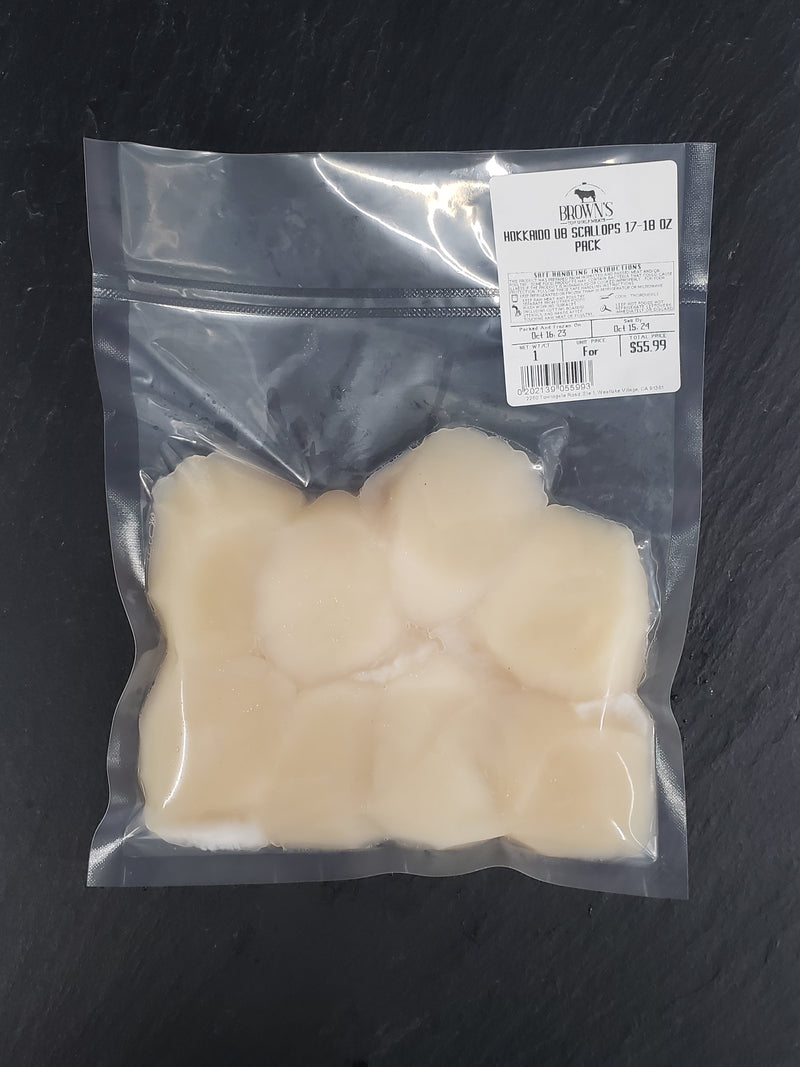 JAPANESE HOKKAIDO U8 SCALLOPS - 17-18 OZ PACK