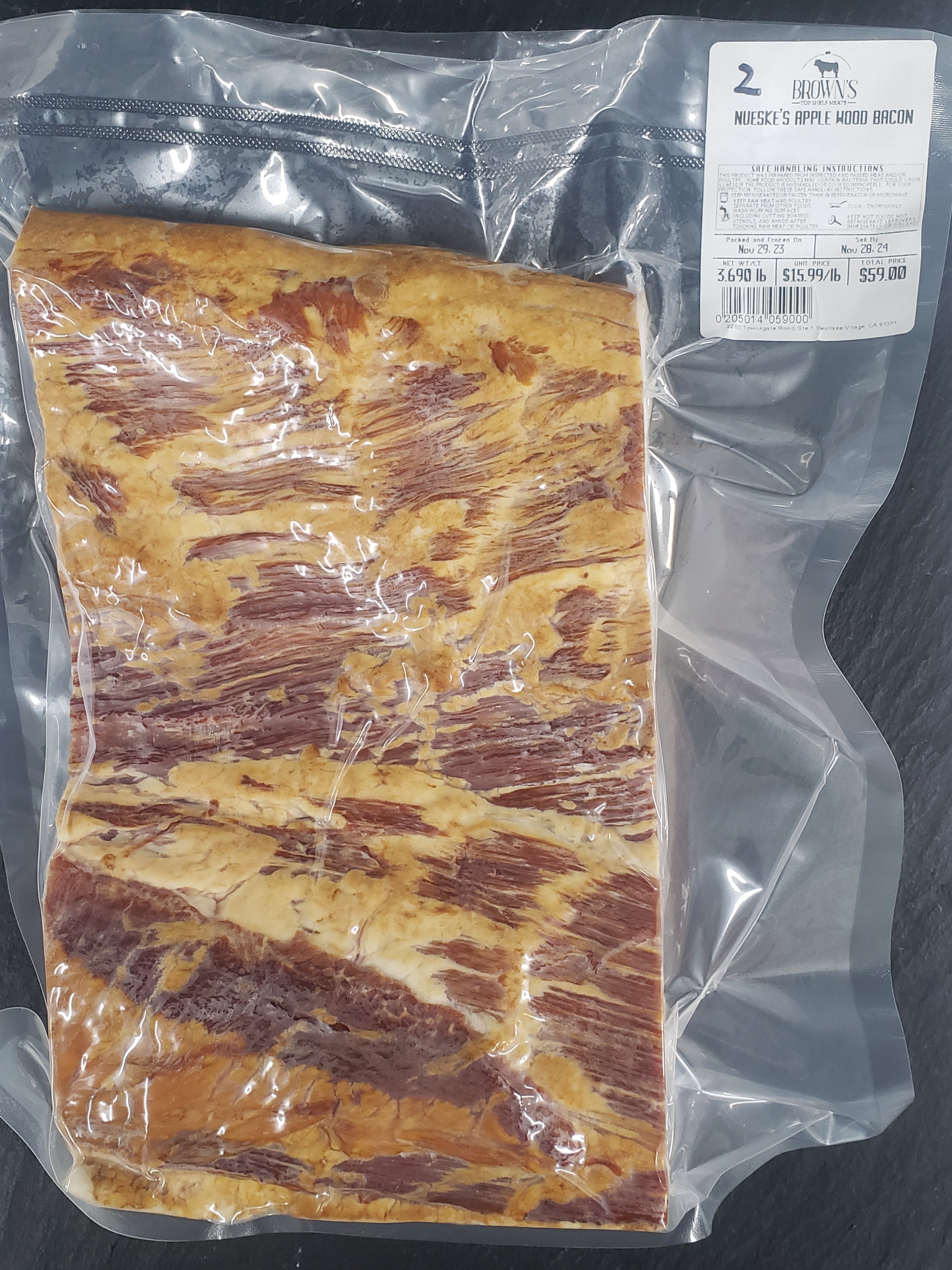 Nueske S Applewood Smoked Bacon Slab 2 Brown S Top Shelf Meats