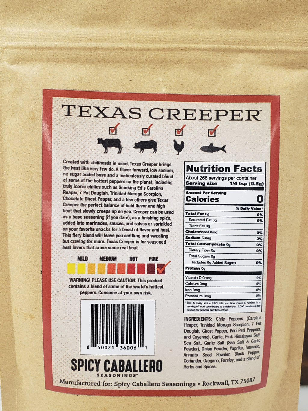 Creapers Condiments TEXAS CREEPER SEASONING - 6oz PACK – Brown's Top Shelf Meats