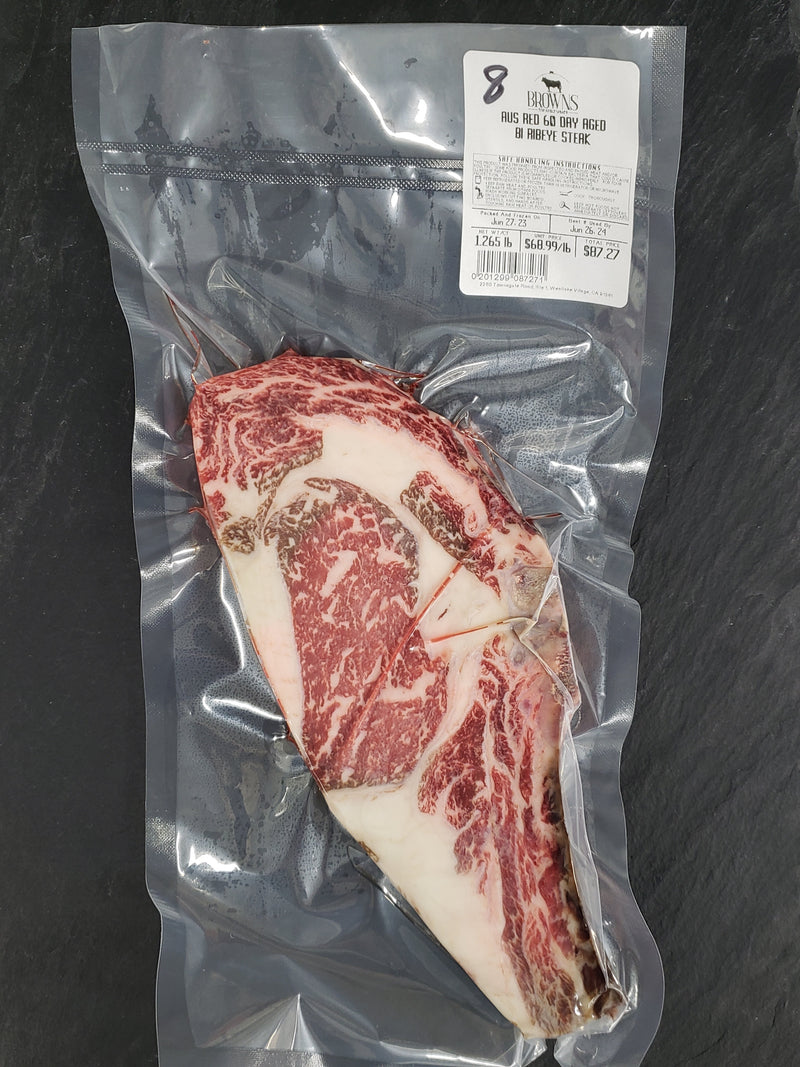 RED 60 DAY DRY AGED BI RIBEYE STEAK #8