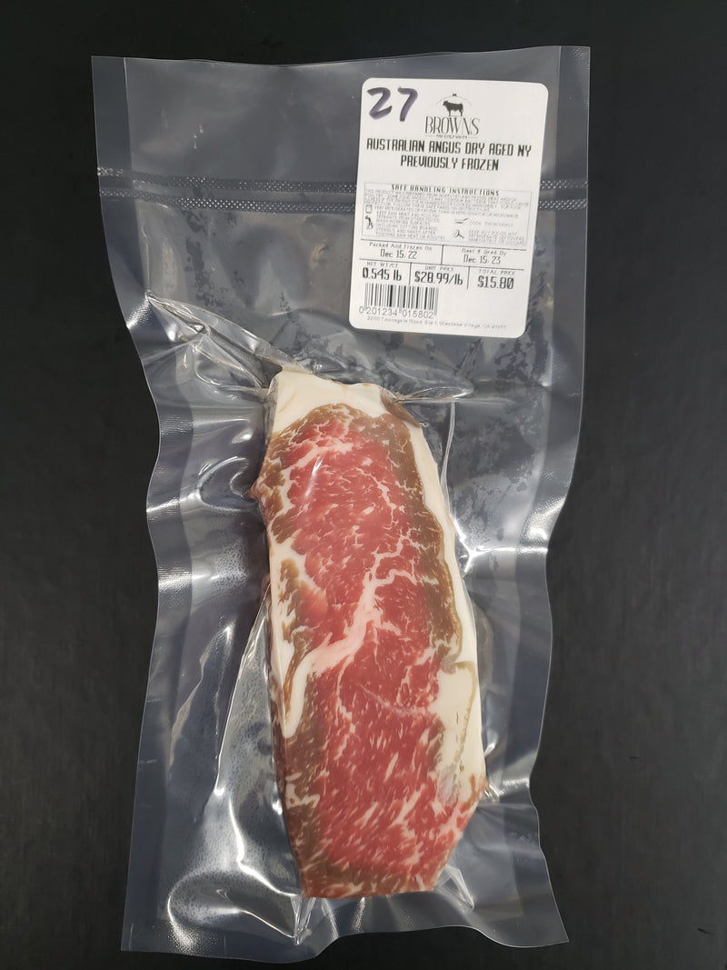 AUSSIE ANGUS DRY AGED NY STEAK #27