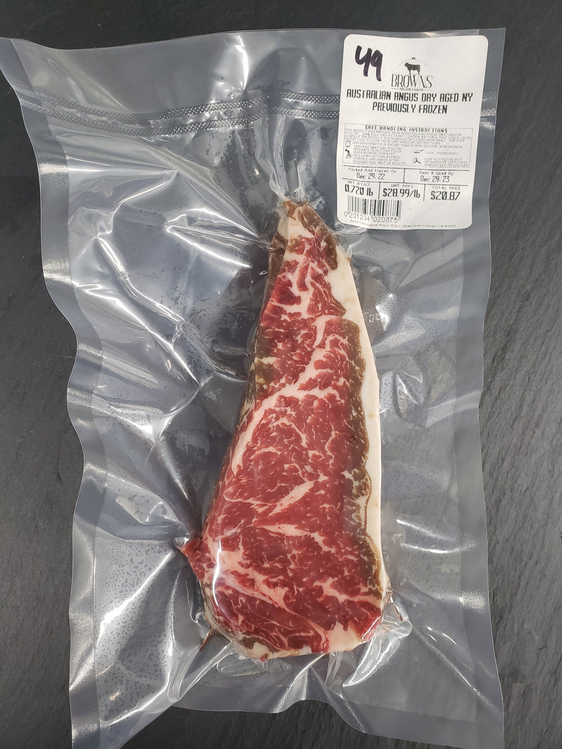 AUSSIE ANGUS DRY AGED NY STEAK #49