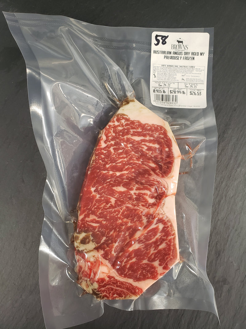 AUSSIE ANGUS DRY AGED NY STEAK #58