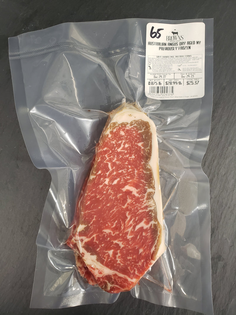 AUSSIE ANGUS DRY AGED NY STEAK #65