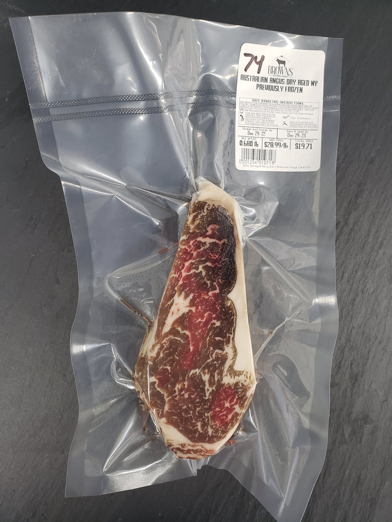 AUSSIE ANGUS DRY AGED NY STEAK #74