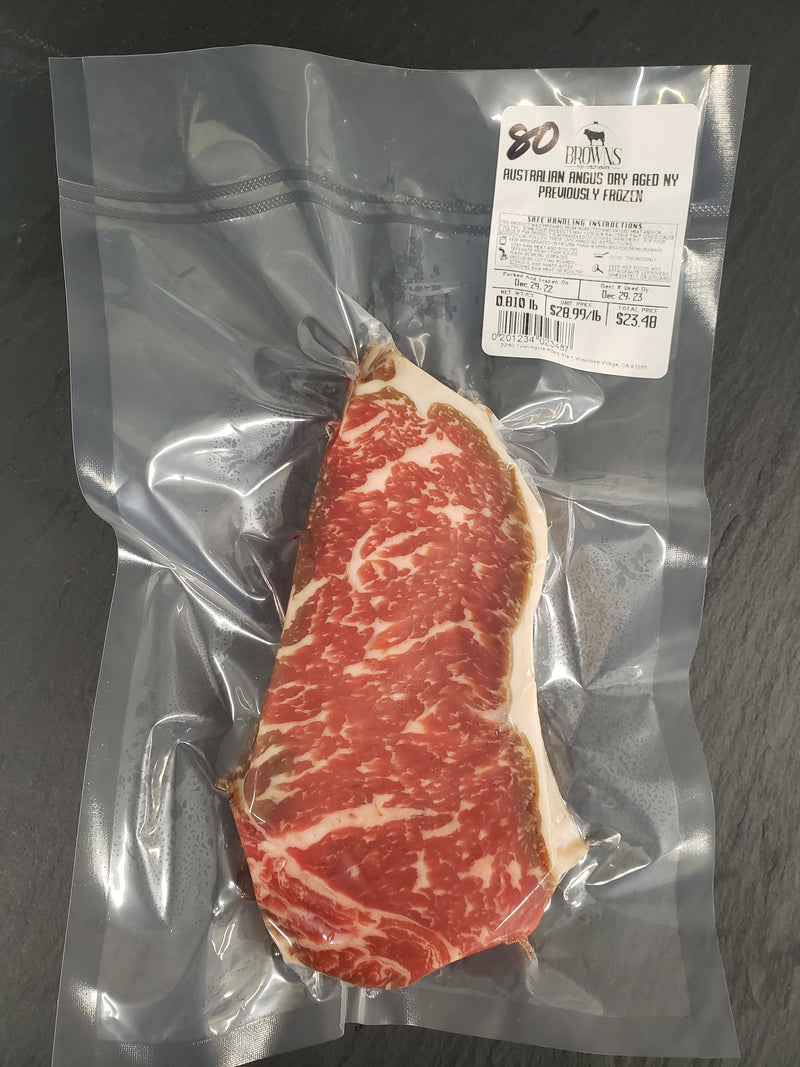 AUSSIE ANGUS DRY AGED NY STEAK #80