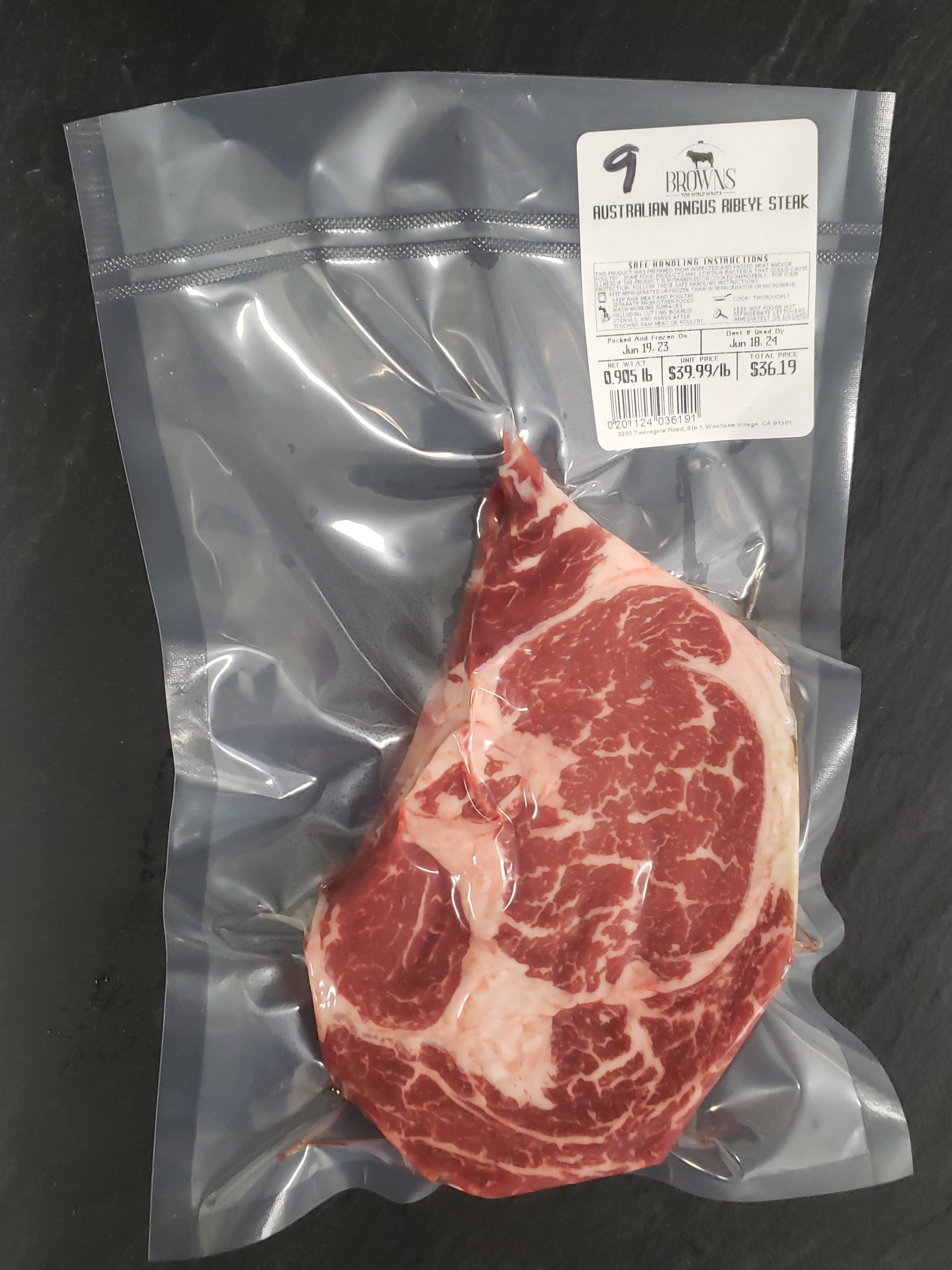AUSTRALIAN ANGUS RIBEYE STEAK #9 – Brown's Top Shelf Meats