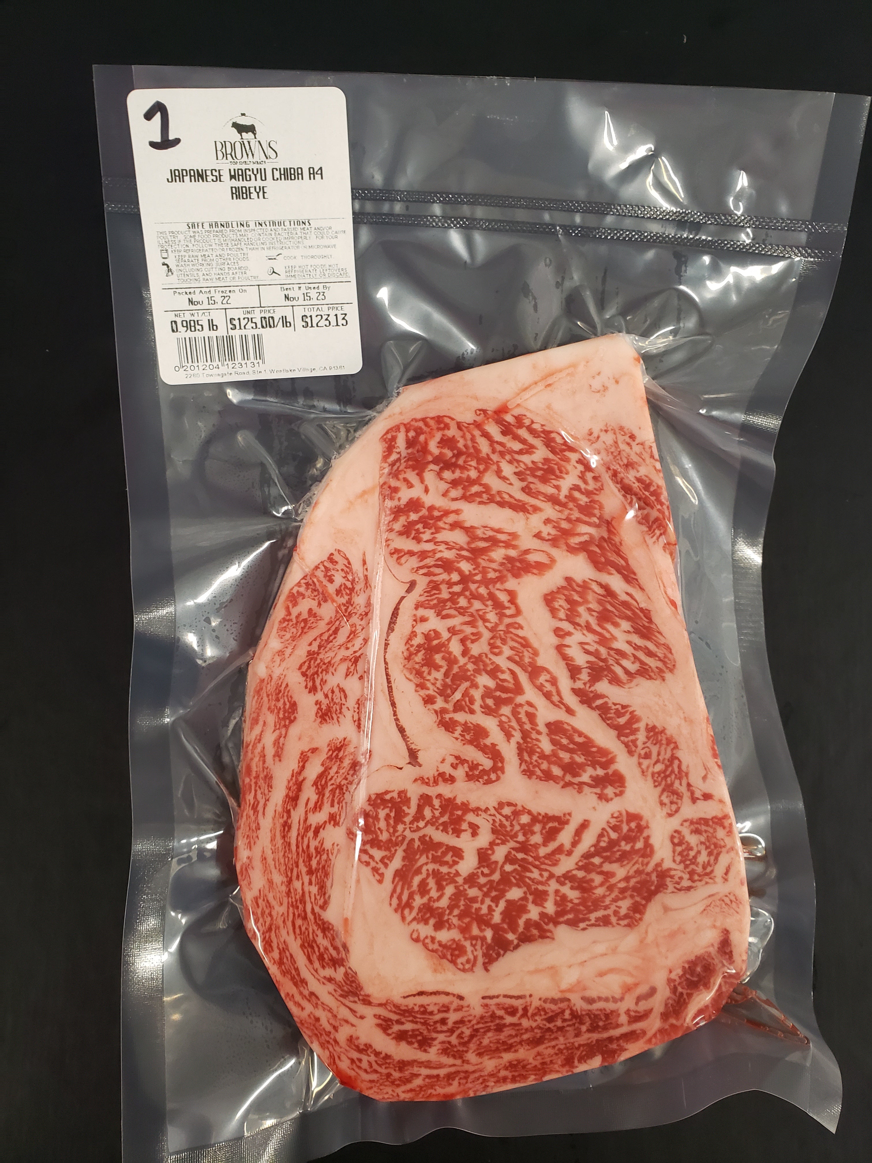 CHIBA A4 RIBEYE #1 – Brown's Top Shelf Meats