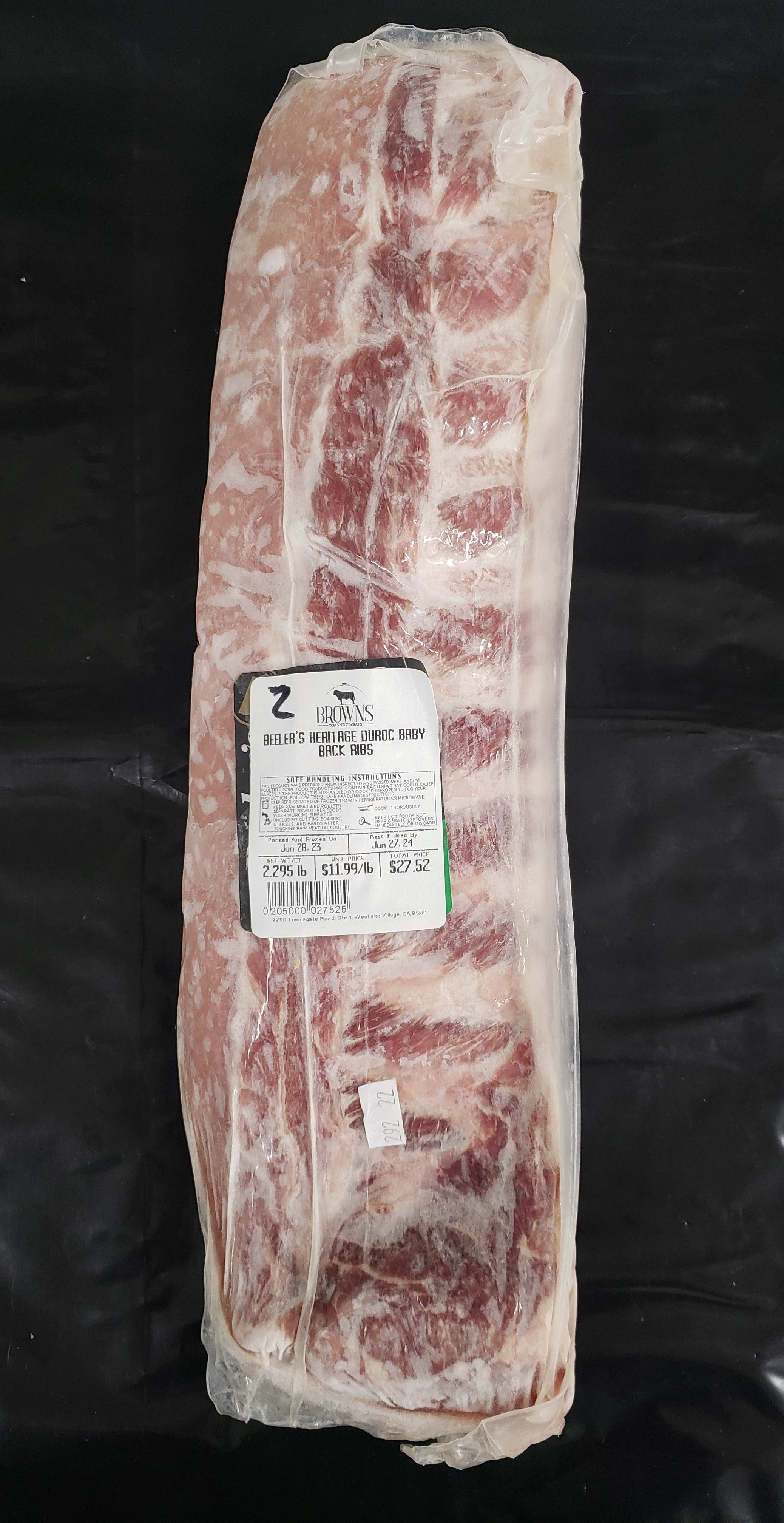 DUROC BABYBACK RIB #2 – Brown's Top Shelf Meats