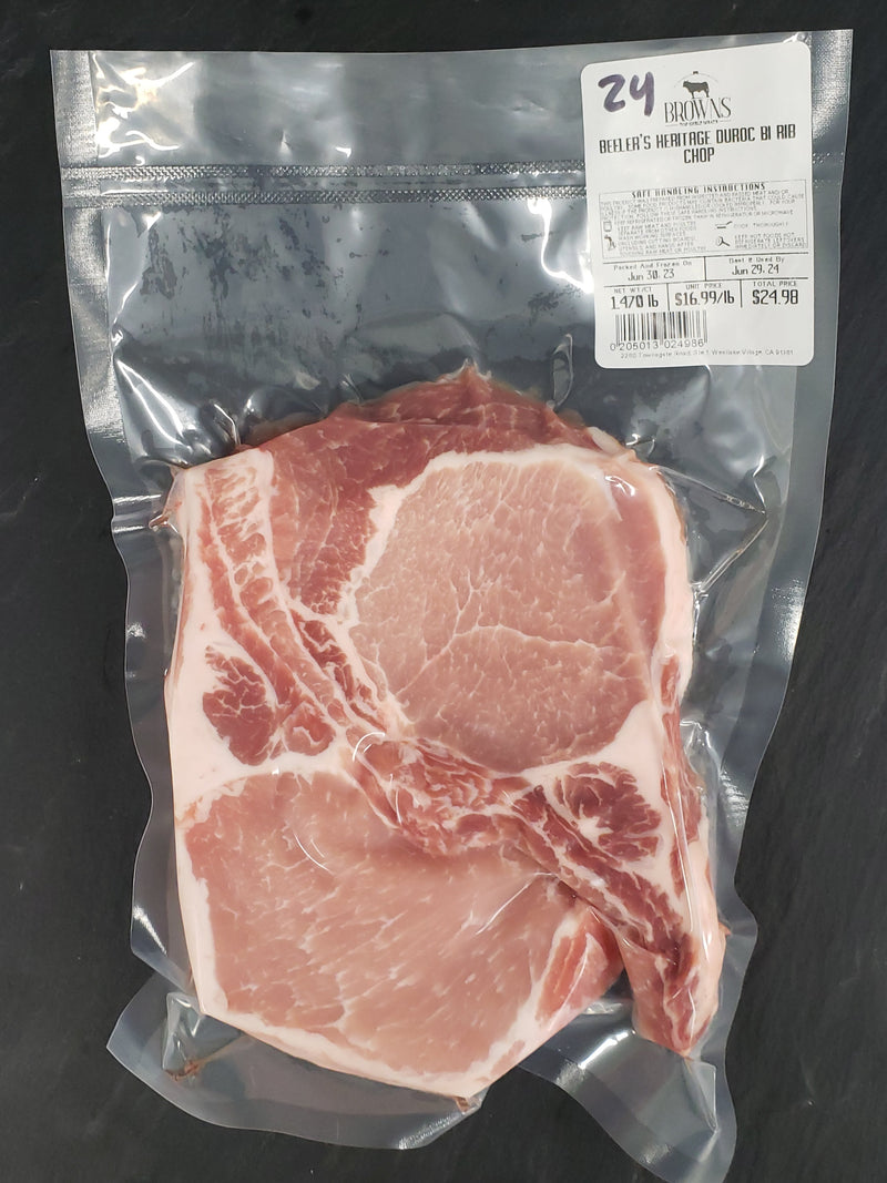 HERITAGE DUROC BI RIB CHOP #24