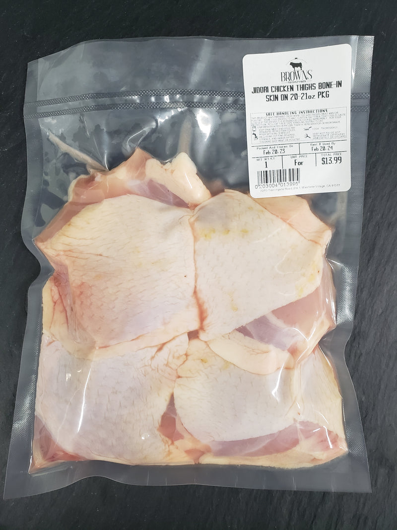 JIDORI CHICKEN BONE IN THIGHS -    20-21 OZ PACK