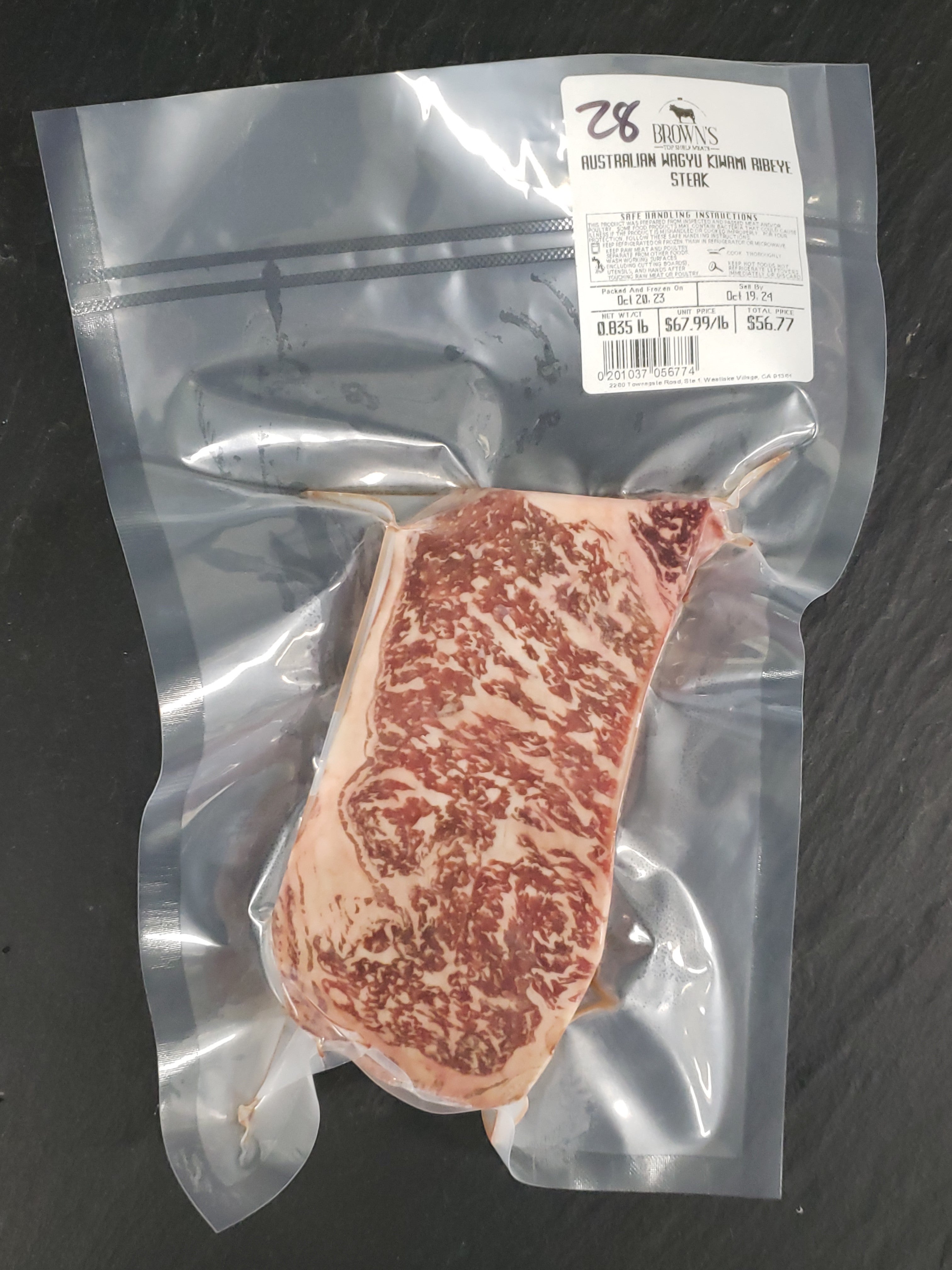 KIWAMI RIBEYE STEAK 28 Brown's Top Shelf Meats