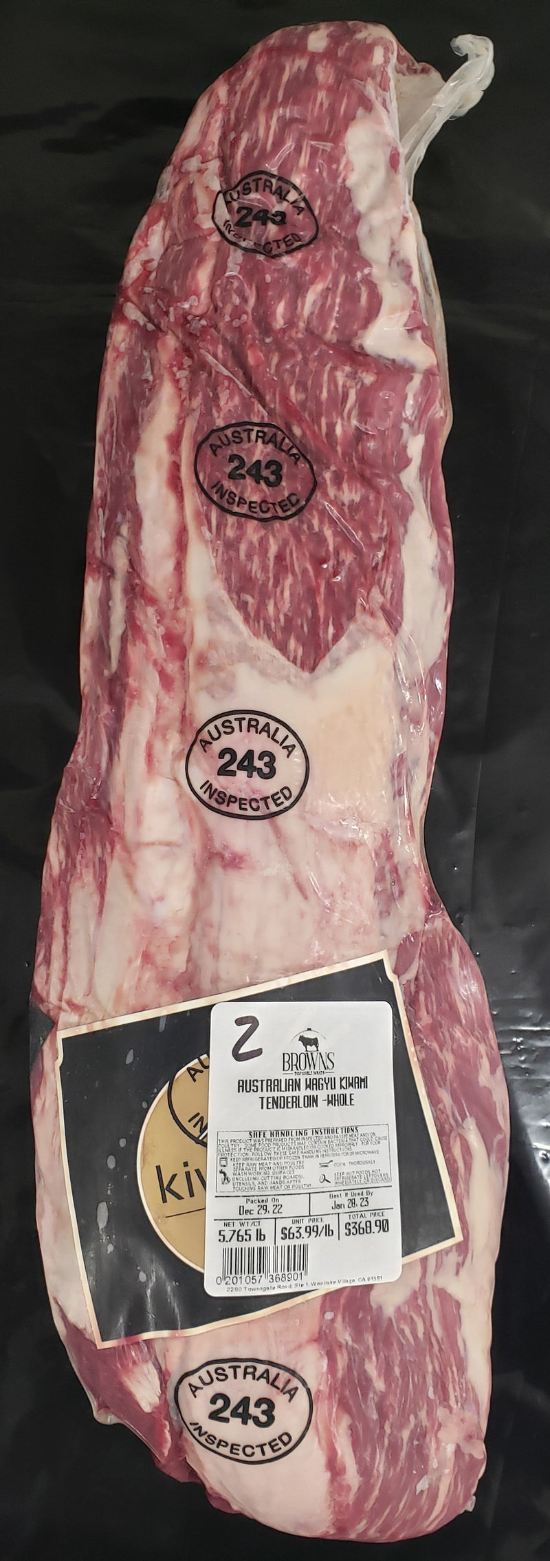 KIWAMI TENDERLOIN #2 - WHOLE