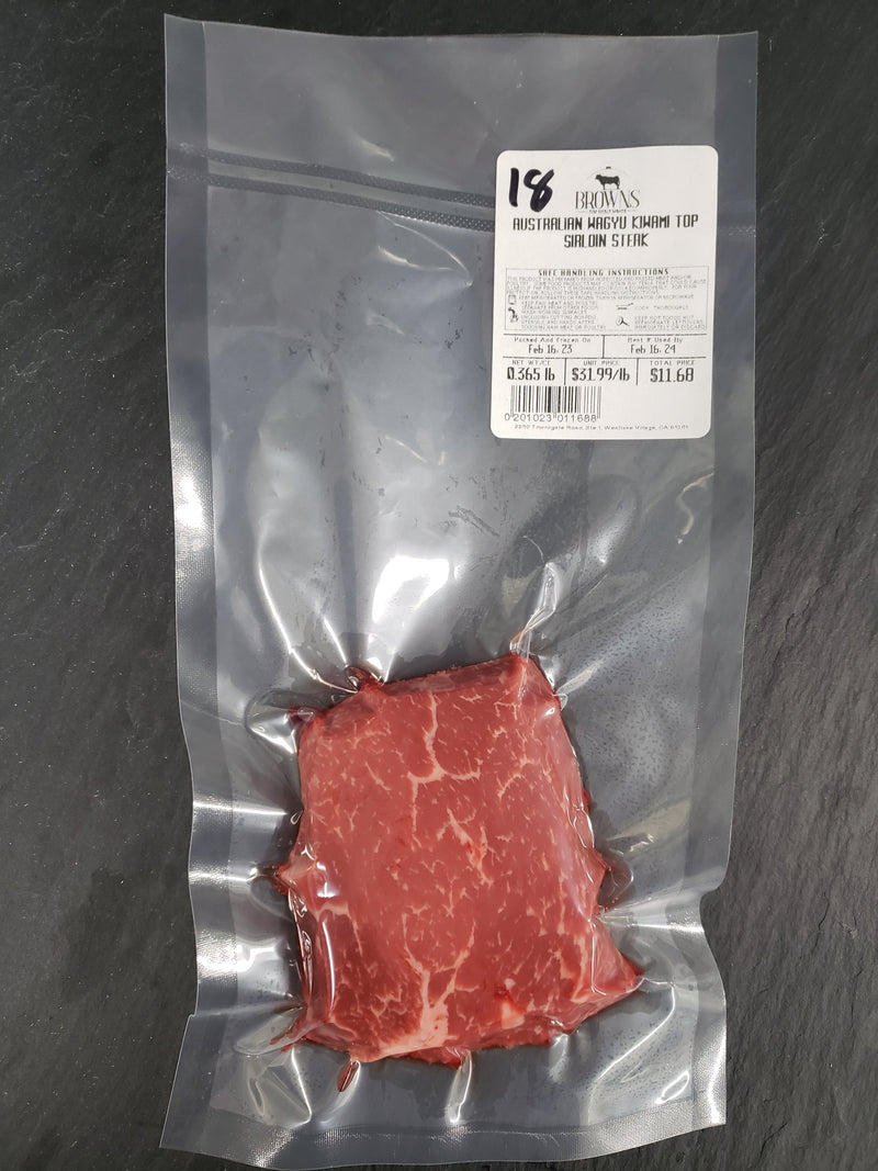 AUSTRALIAN WAGYU KIWAMI TOP SIRLOIN STEAK #18