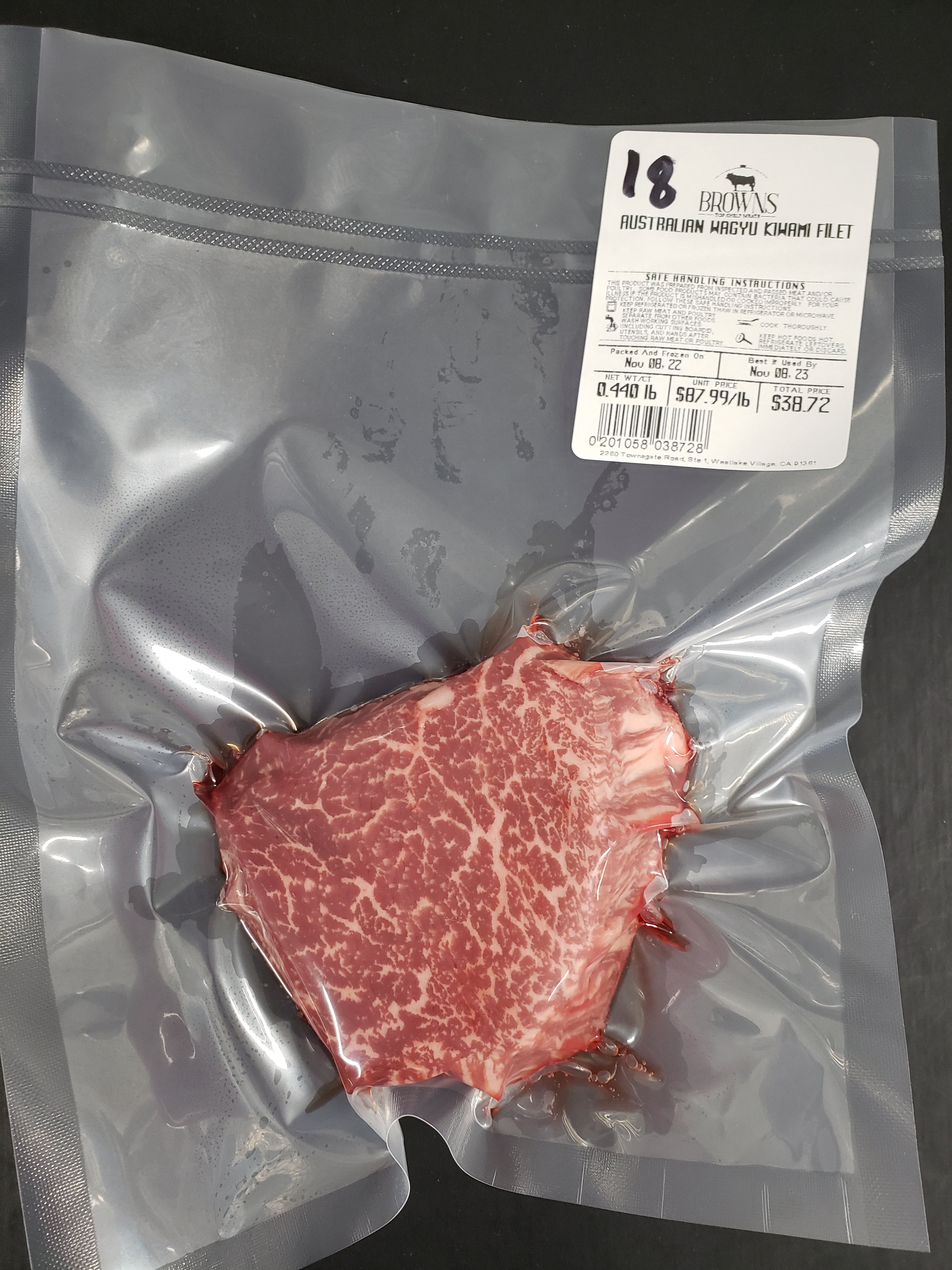 KIWAMI WAGYU FILET #18 – Brown's Top Shelf Meats