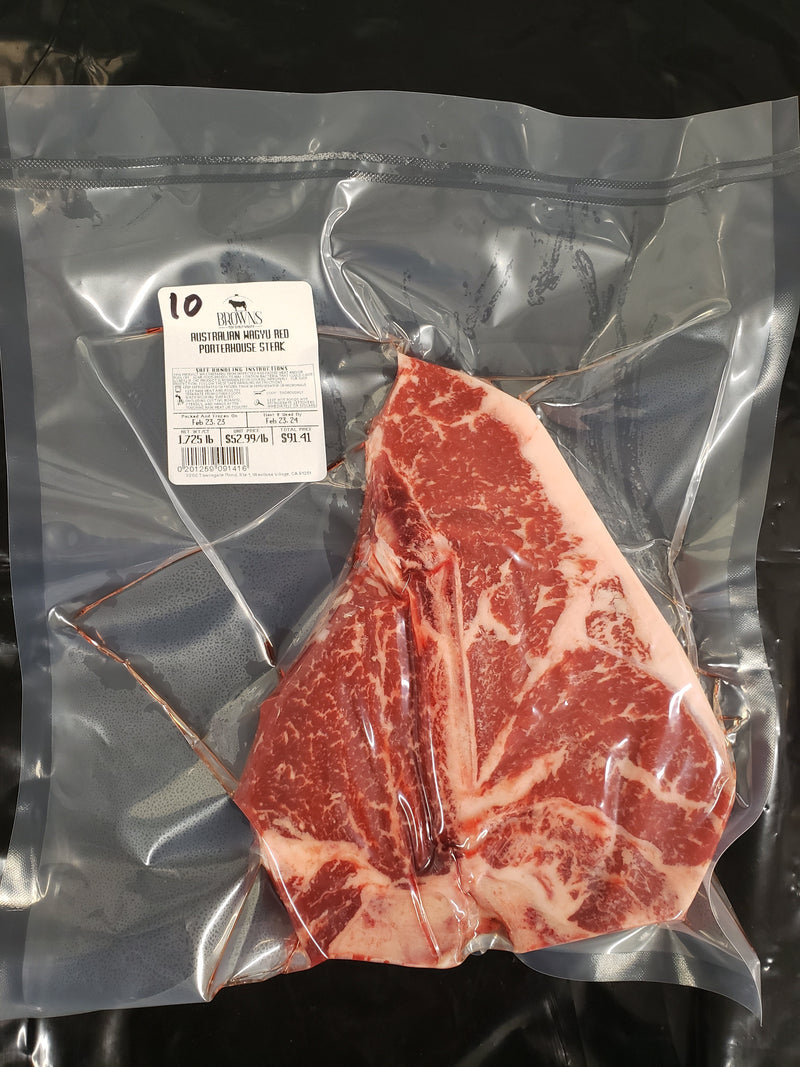 AUSTRALIAN WAGYU RED PORTERHOUSE STEAK #10