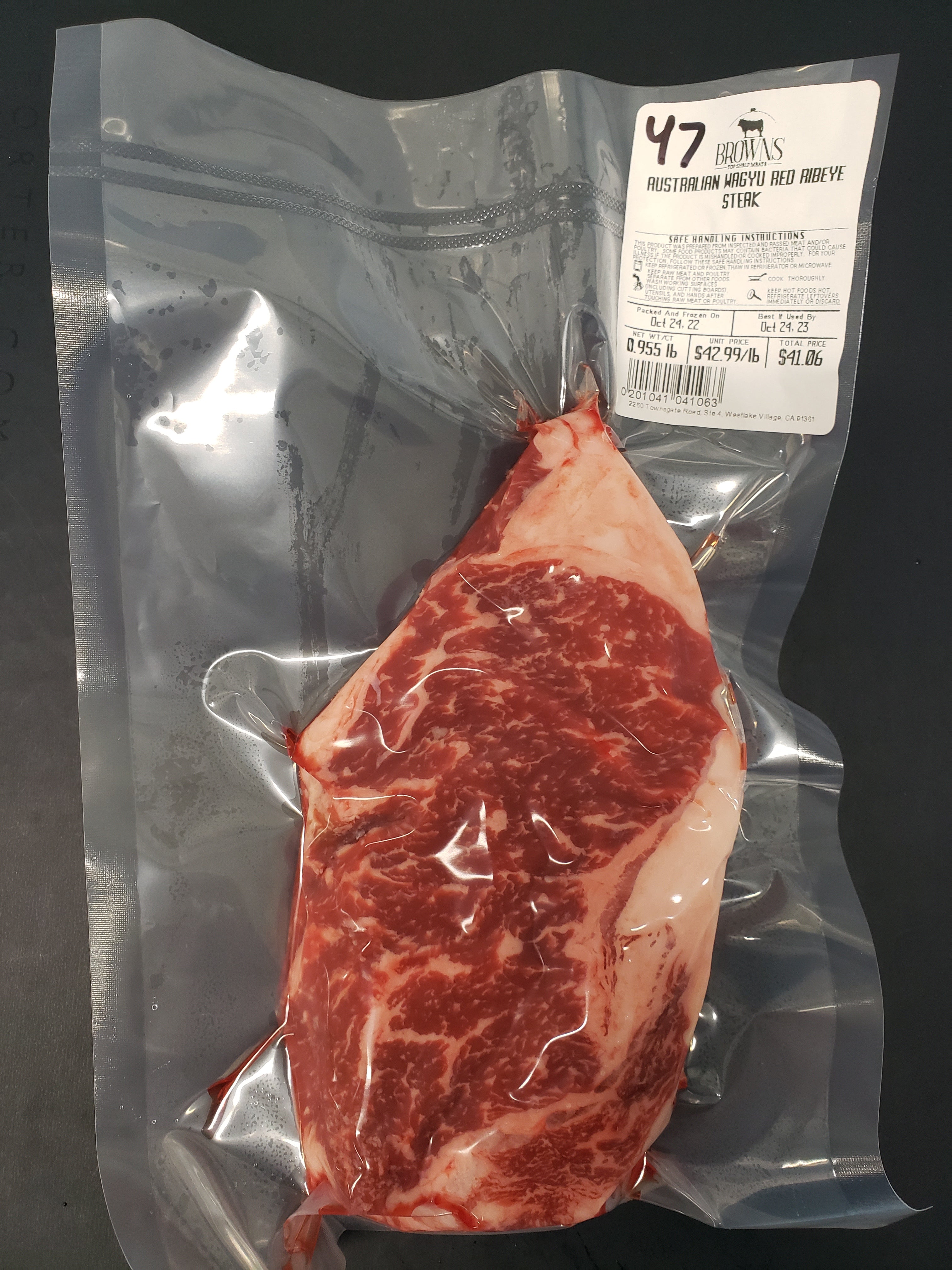 Blood Shot Ribeye RED RIBEYE STEAK #47 – Brown's Top Shelf Meats
