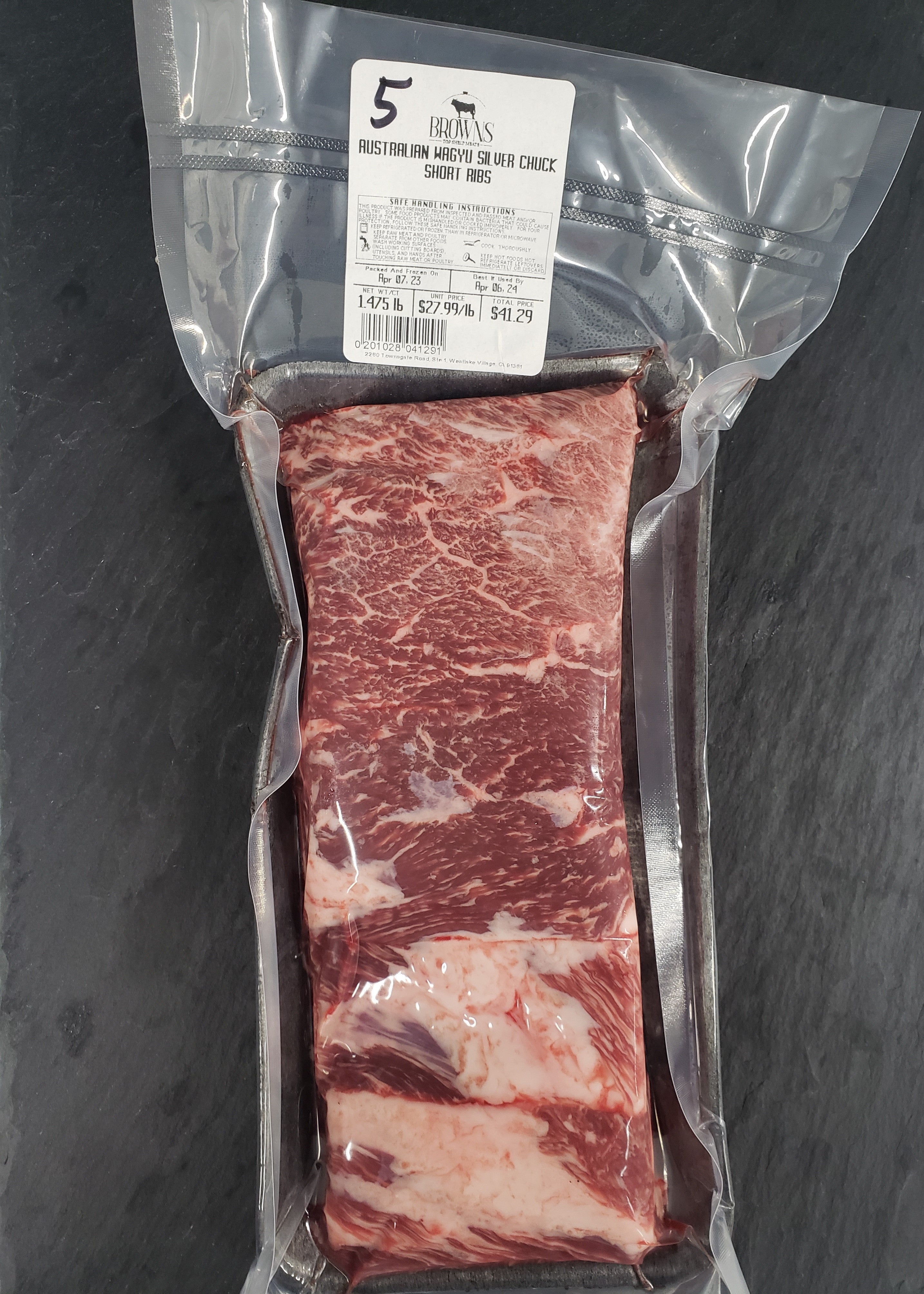 AUSTRALIAN WAGYU SILVER CHUCK SHORT RIB BLOCKS #5 – Brown's Top Shelf Meats