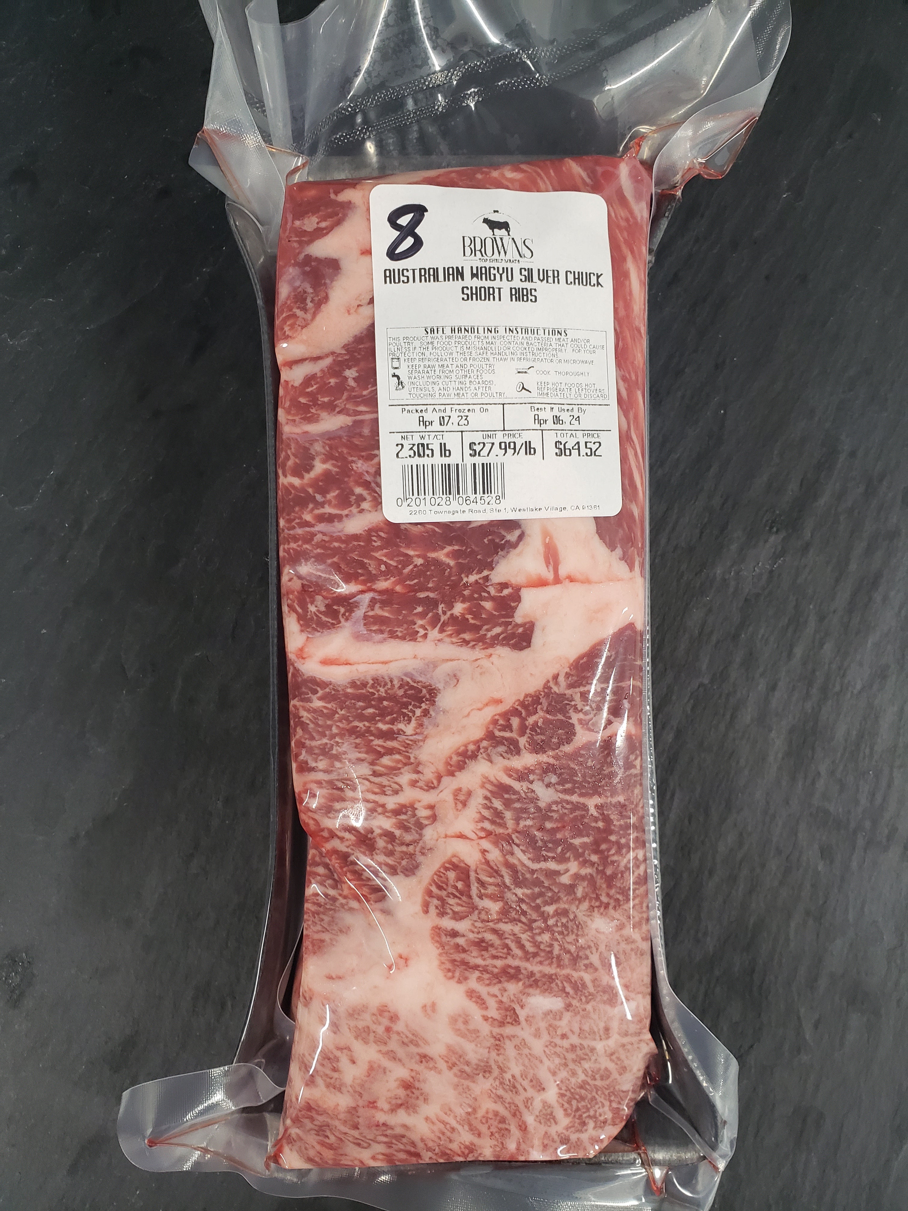 AUSTRALIAN WAGYU SILVER CHUCK SHORT RIB BLOCKS #8 – Brown's Top Shelf Meats