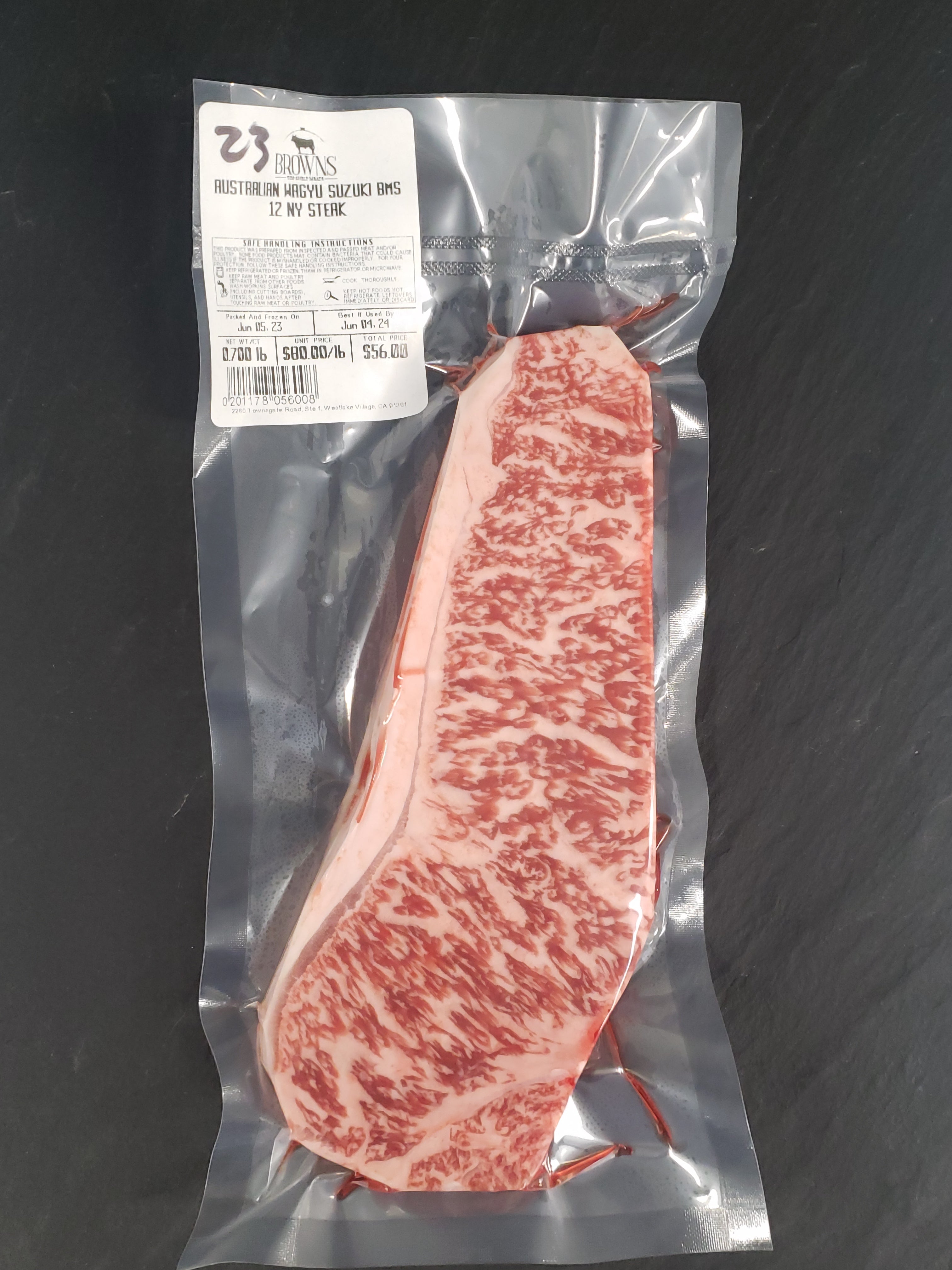 SUZUKI NY STEAK 23 Brown's Top Shelf Meats