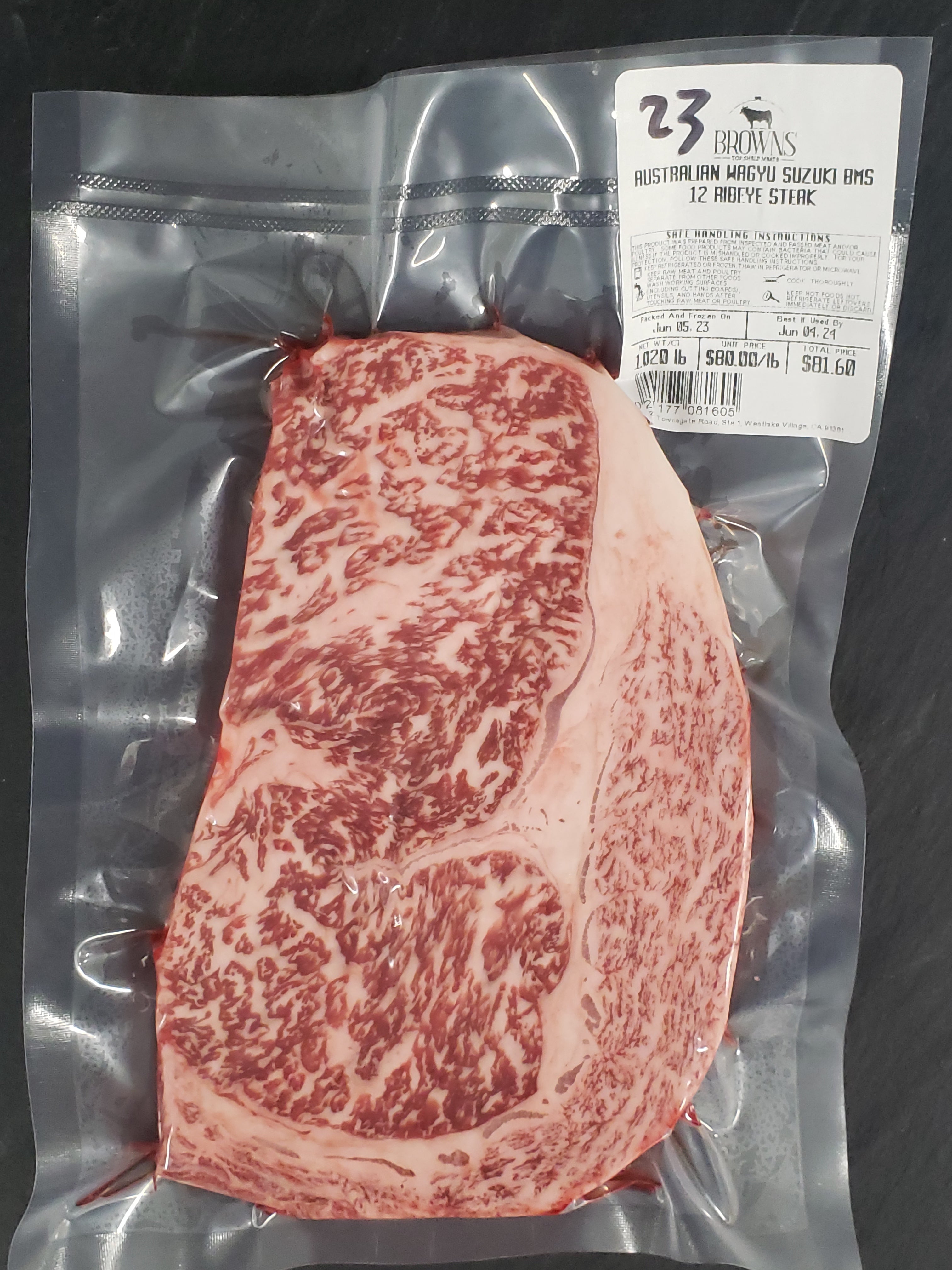 SUZUKI RIBEYE STEAK #23 – Brown's Top Shelf Meats