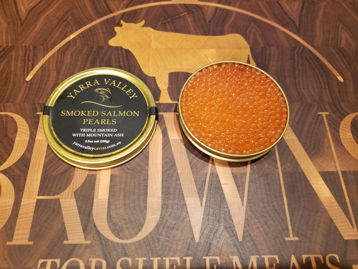 YARRA VALLEY SMOKED SALMON PEARLS 100g