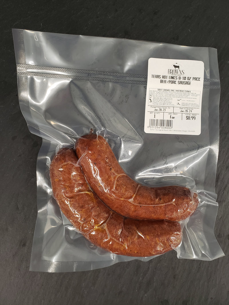 TEXAS HOT LINK SAUSAGES 8-10 OZ PACK