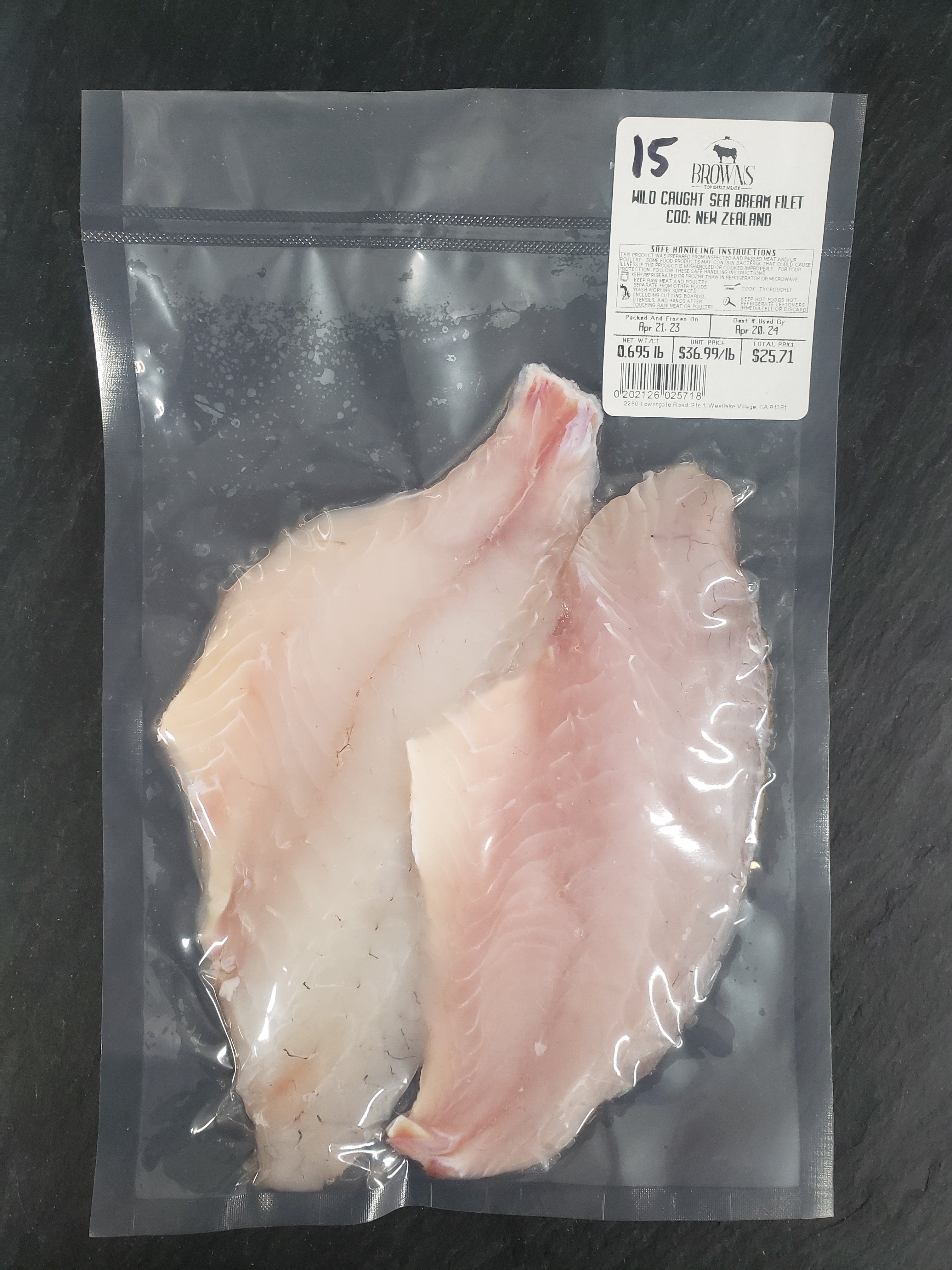WILD CAUGHT SEA BREAM FILETS #15 – Brown's Top Shelf Meats