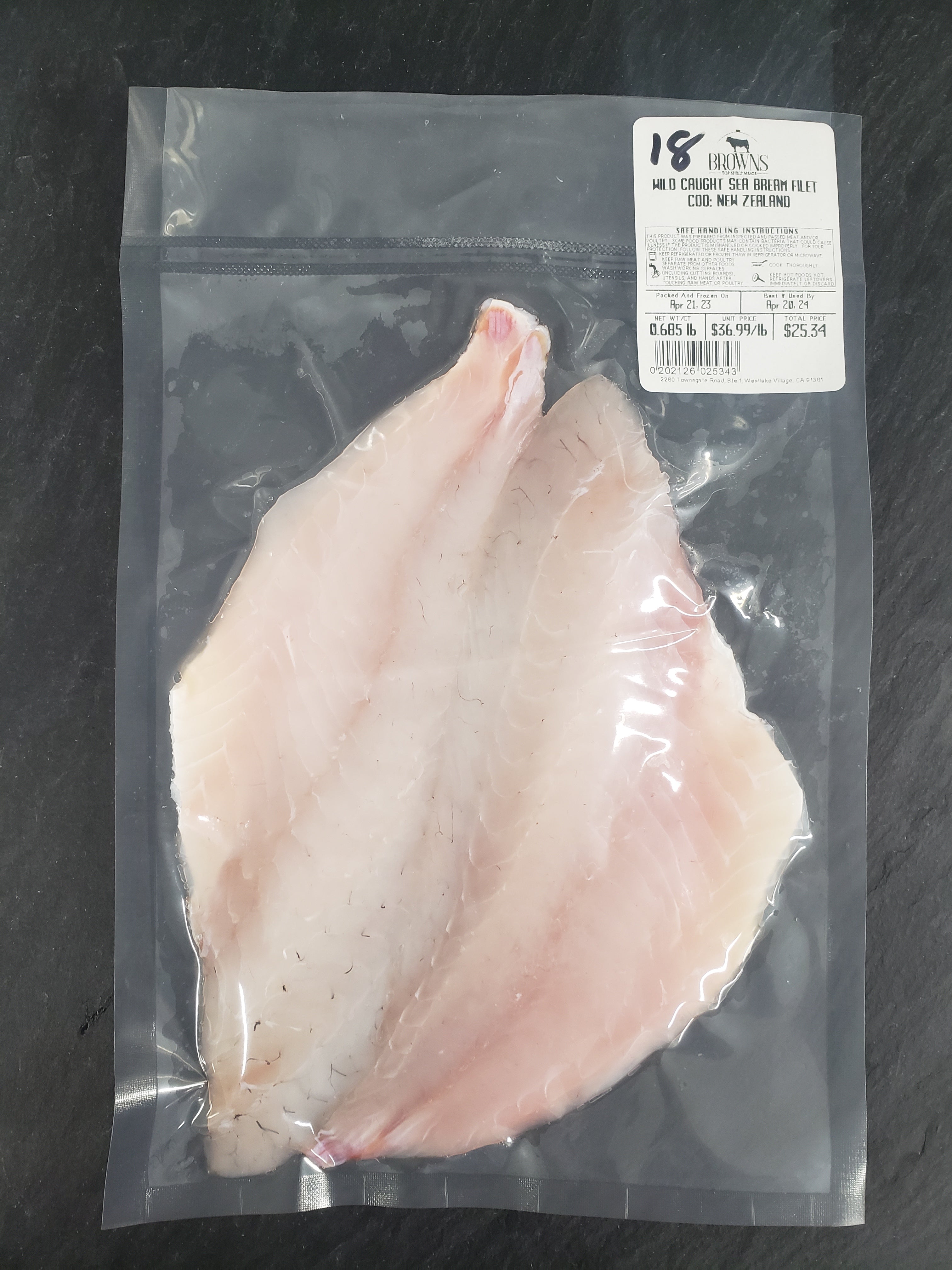 WILD CAUGHT SEA BREAM FILETS #18 – Brown's Top Shelf Meats