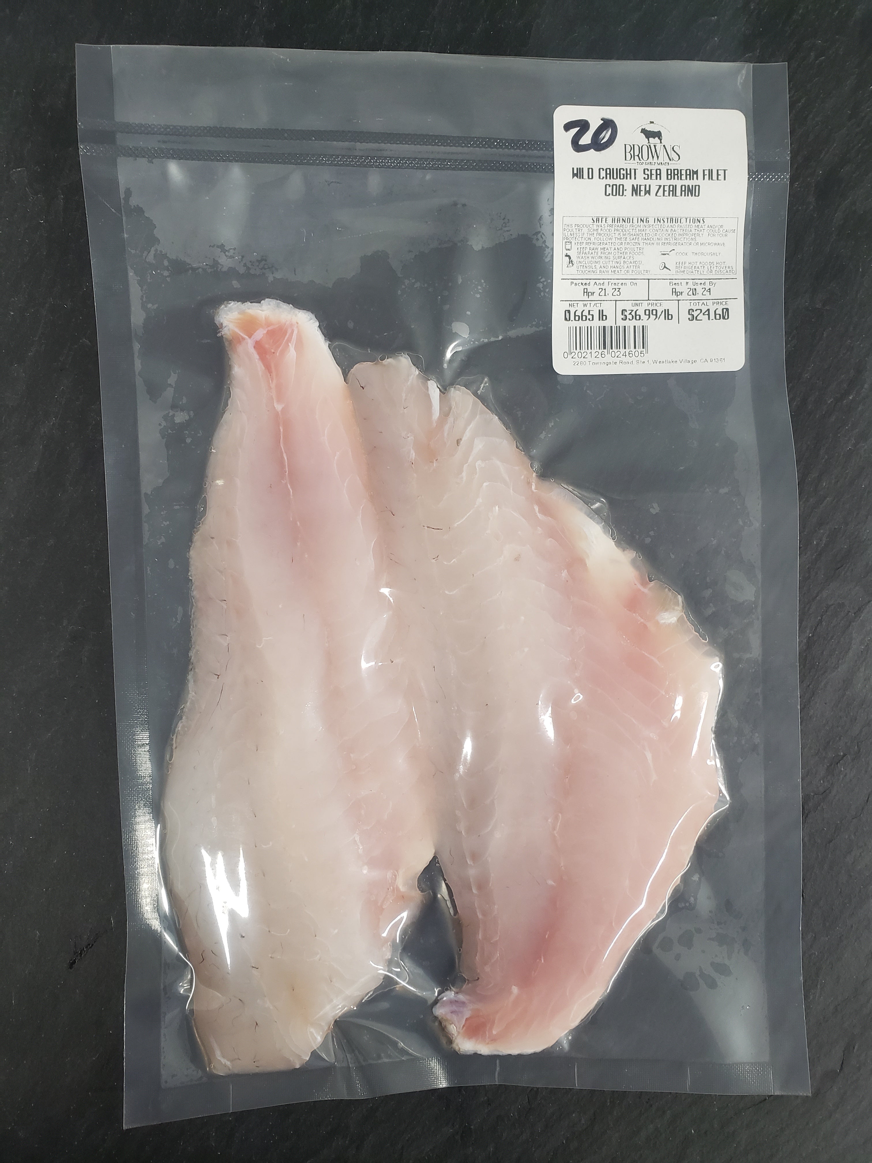 WILD CAUGHT SEA BREAM FILETS #20 – Brown's Top Shelf Meats